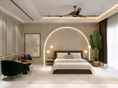 Moden Bedroom01 3D model