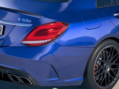 Mercedes C63 S AMG sedan 2019 3D model