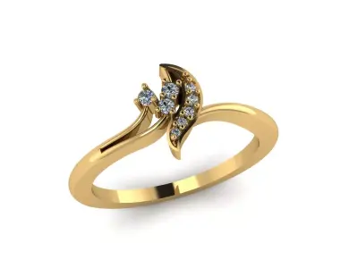 Jewelry Diamond Ring 3D Print Model 3D print model 23