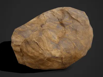 Cliff Rock One Free low-poly 3D model