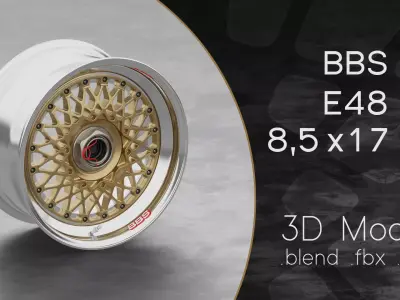 BBS E48 Centerlock Wheel 3D Model 3D model