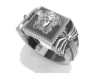 Medusa Face Ring Texture 3D print model