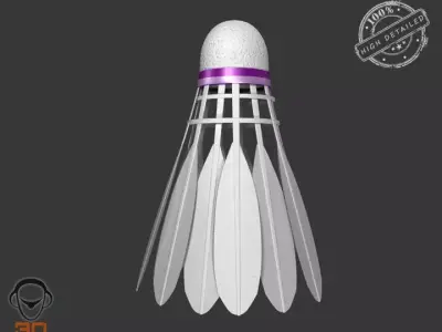 Shuttlecock badminton 3D model