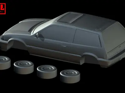 Honda Civic 3rd Gen Si EA-T 1984-1987 3D print model