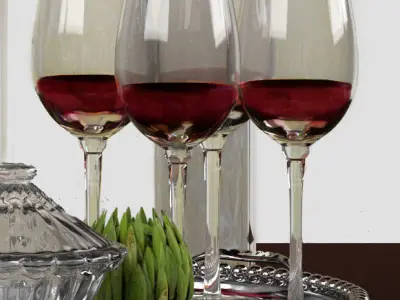 Decorative set in a modern style 3D model