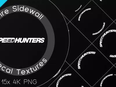 15x Speedhunters tire sidewall 4K PNG decals Texture