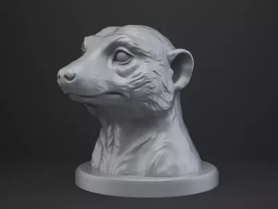 Meerkat Bust - Animal Figurine 3D print model