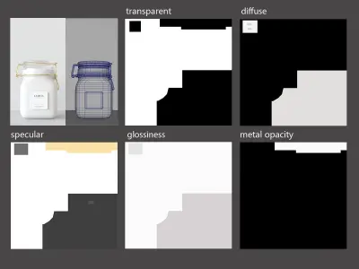 Aroma Candle Lemon 3D model