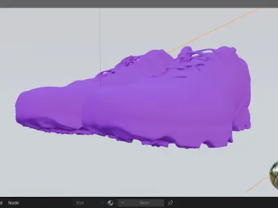 Pair of hiking running shoes sneakers outdoor footwear  3D model