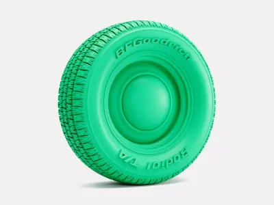 15x7 Smoothie Wheel BFGoodrich Radial TA Tire 3D print model