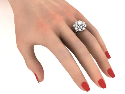 Pearl Ring 3D print model