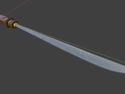 sword - thai boran-subdivistion 3D model