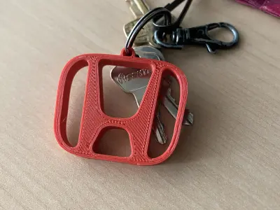3D Printable Hondo Logo Keychain STL File Download 3D print model