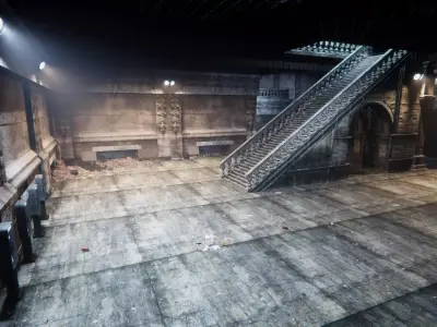 Decorations city assets for game Low-poly 3D model