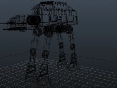 Star Wars AT-AT Reddy for Rigging Free 3D model