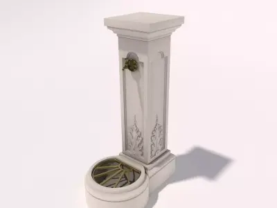 Concrete Watertap Column 3D model