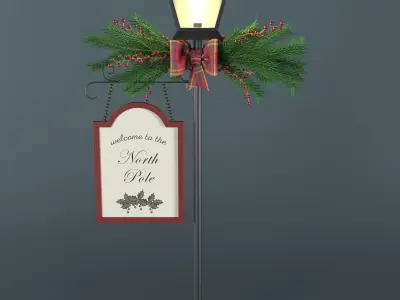 Floor Christmas lamp 3D model