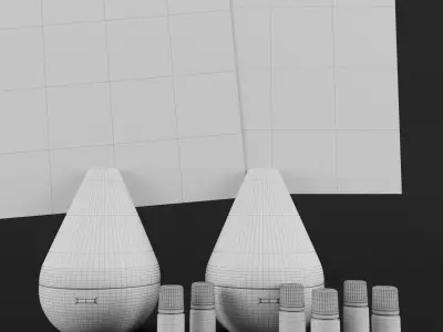 Dewdrop Diffuser and Oils Young Living 3D model