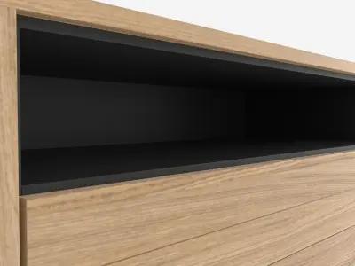 Short sideboard with drawers 3D model