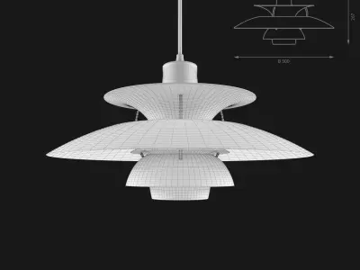 PH 5 Lamp - 8 Colors with IES - Louis Poulsen  - 3D Model 3D model