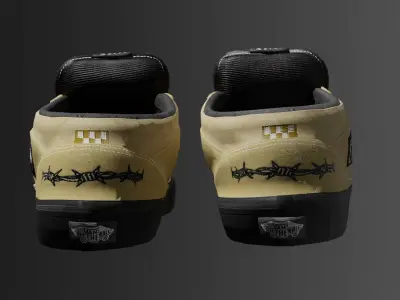 Vans Half Cab Skateboarding Sk8 Sb Bmx Shoes Sneakers Low-poly  Low-poly 3D model