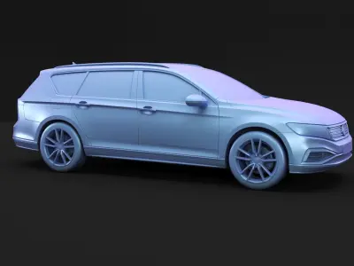 German family vagon 3D model