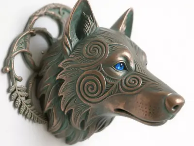 wolf sculpture 3D print model order