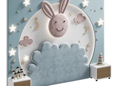 Kids wall panell 2 3D model