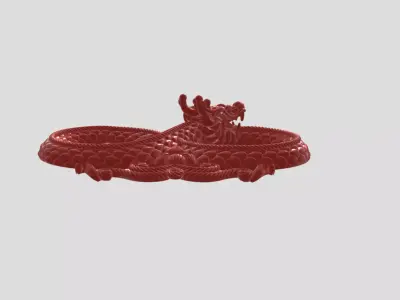 Dragon Heart  for 3D Printing Jewelry Low-poly 3D model