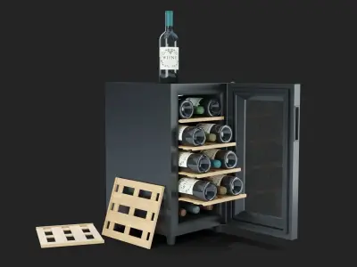 Cellar Wine Small Machine Low poly  3D model