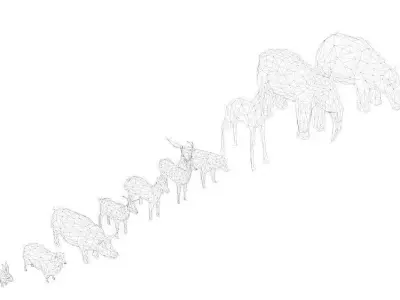 Low Poly Forest Animals Pack 1 Low-poly 3D model