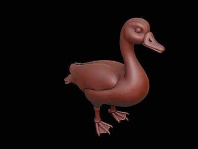 Goose Animal Sculpture 3D print model