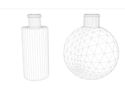 experiment glass bottles 3D model
