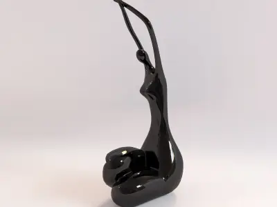 A statuette of a lady 4 3D model