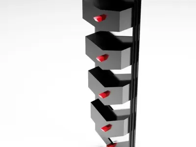 Clotheshanger wooden shelf with drawers Free 3D print model