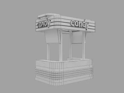 Booth Exhibition Stand a126 3D model