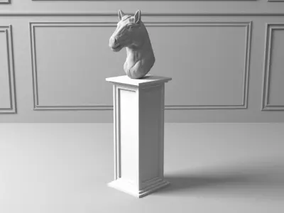 Horse Head Sculpture 3D model