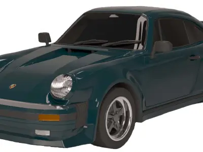 porsche carrera 911 turbo 1980 Low-poly 3D model