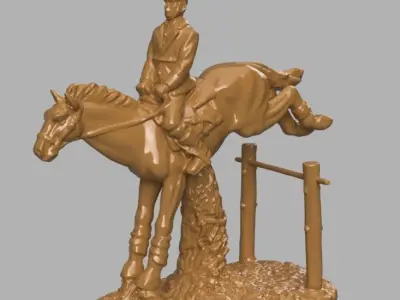 EQUITATION CHEVAL DE HAIES 3D print  3D model