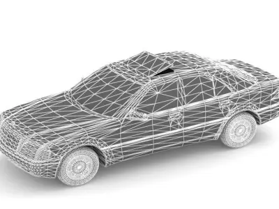 Mercedes C Series Low-poly 3D model