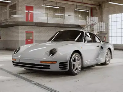 Porsche 959 Sport 1988 - Car Classic Low-poly 3D model