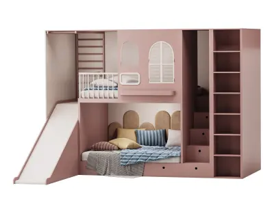 Childrens bunk bed 34 3D model