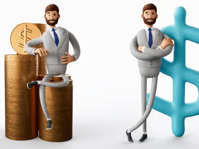 John Character for advertising Low-poly 3D model