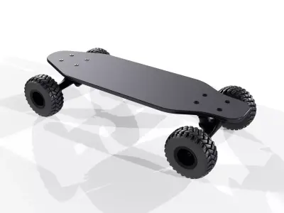 Offroad Skateboard Low-poly 3D model