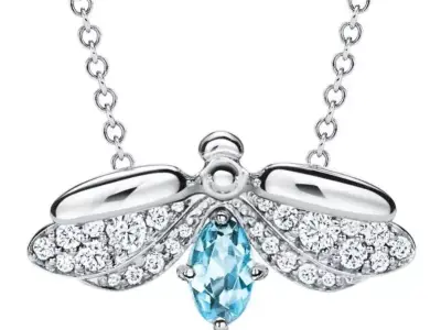 Aquamarine Firefly Pendant 3D print model