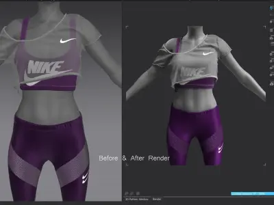 Sports Wear Running N1 27   CLO3D ZPRJ FBX OBJ MTL 3D 3D model