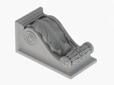 Scroll Corbel 10  3D model