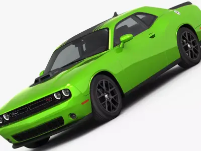 Dodge Challenger RT Shaker 2015 detailed interior 3D model