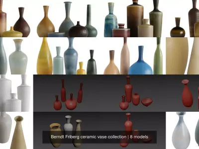 Berndt Friberg ceramic vase collection