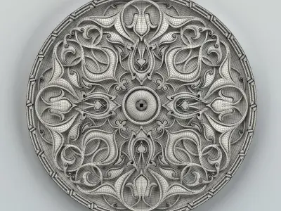 Round rosette 010 3D print model